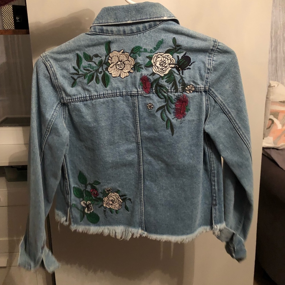 Embroidered jean jacket